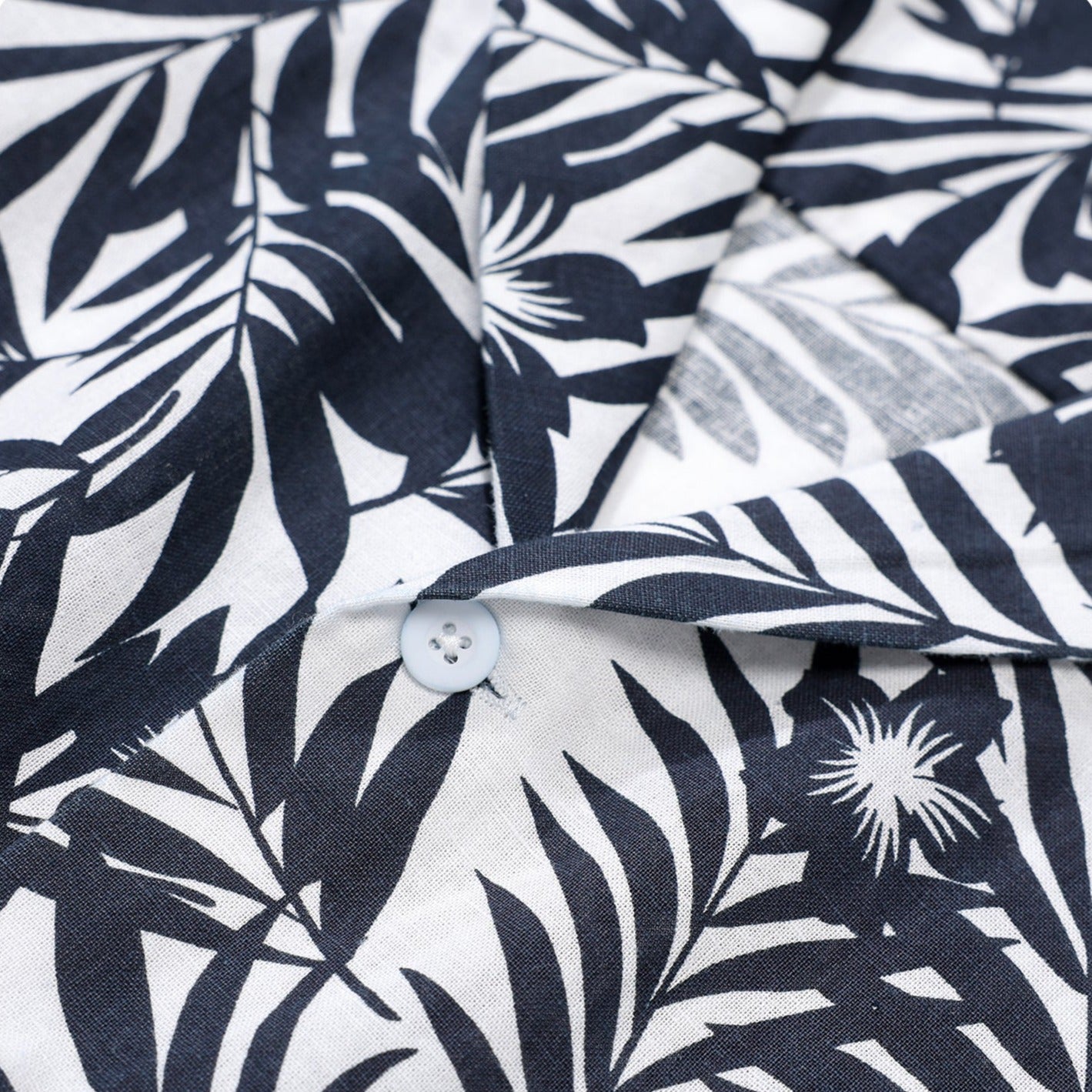 Breathable cotton linen aloha shirt