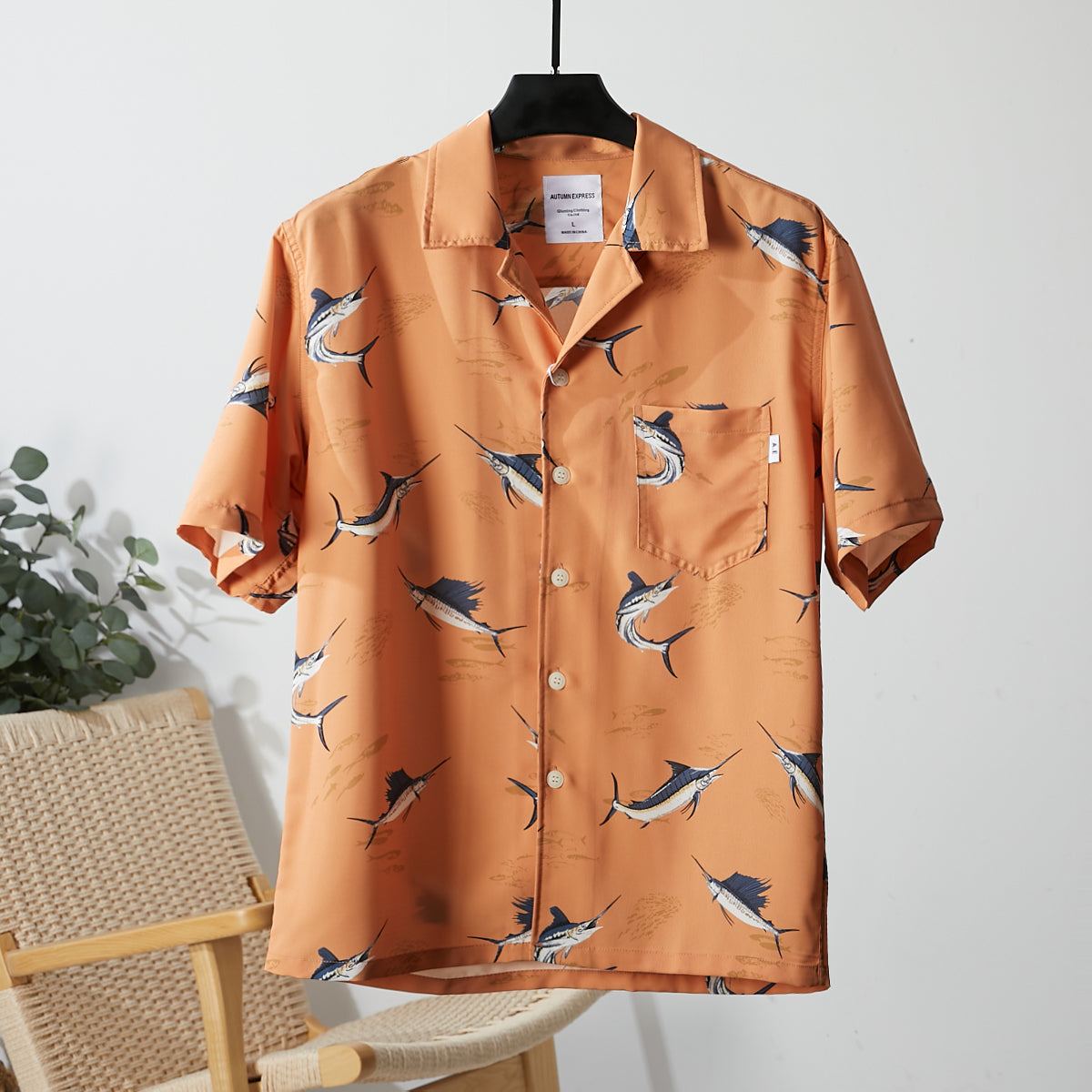 Marlin Pattern Aloha Shirt