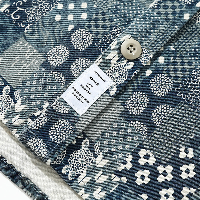 Old cloth pattern work shirt