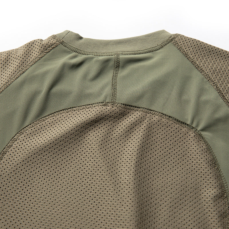 Outdoor Mesh Patchwork Functional T-Shirt