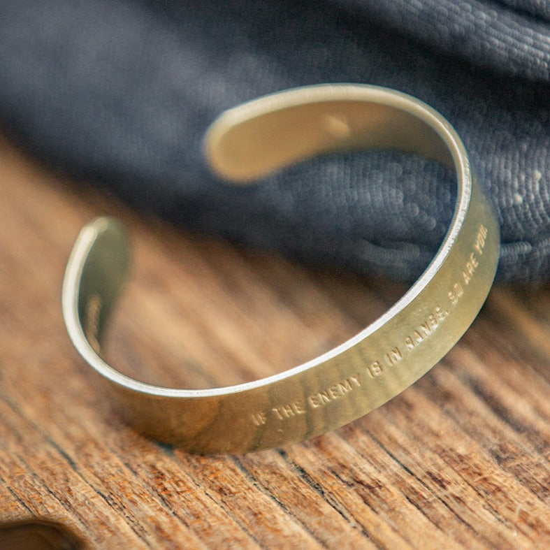 Bliss Military Engraved C-shaped Bracelet