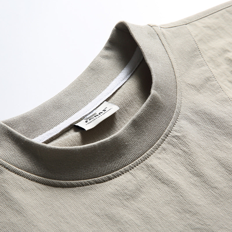Retro color pocket loose hoodie