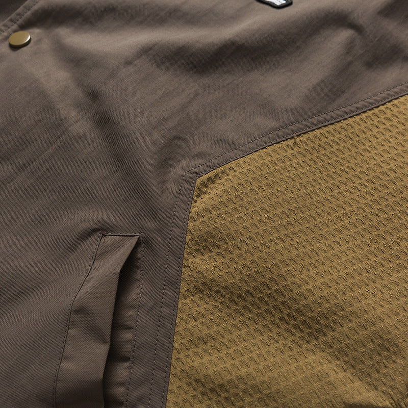 Switch high neck color combination jacket