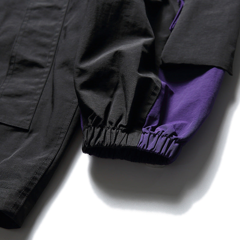 Outdoor color-coordinated functional jacket, lightweight and waterproof
