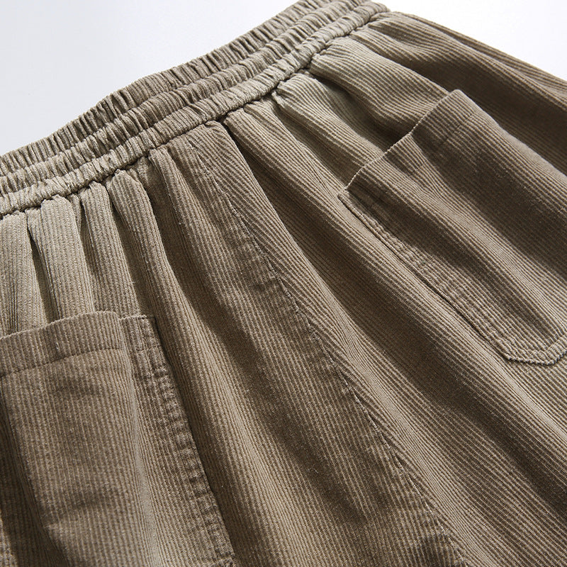 Casual Corduroy Pocket Slacks