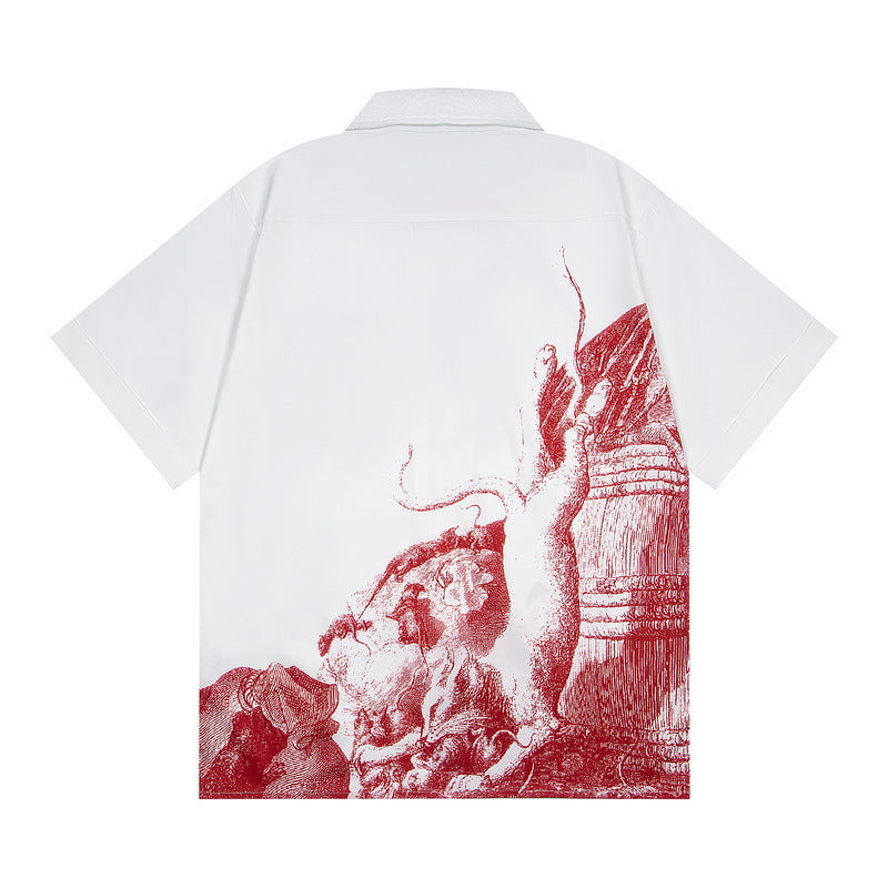 綿100%人気オープンカラーシャツ