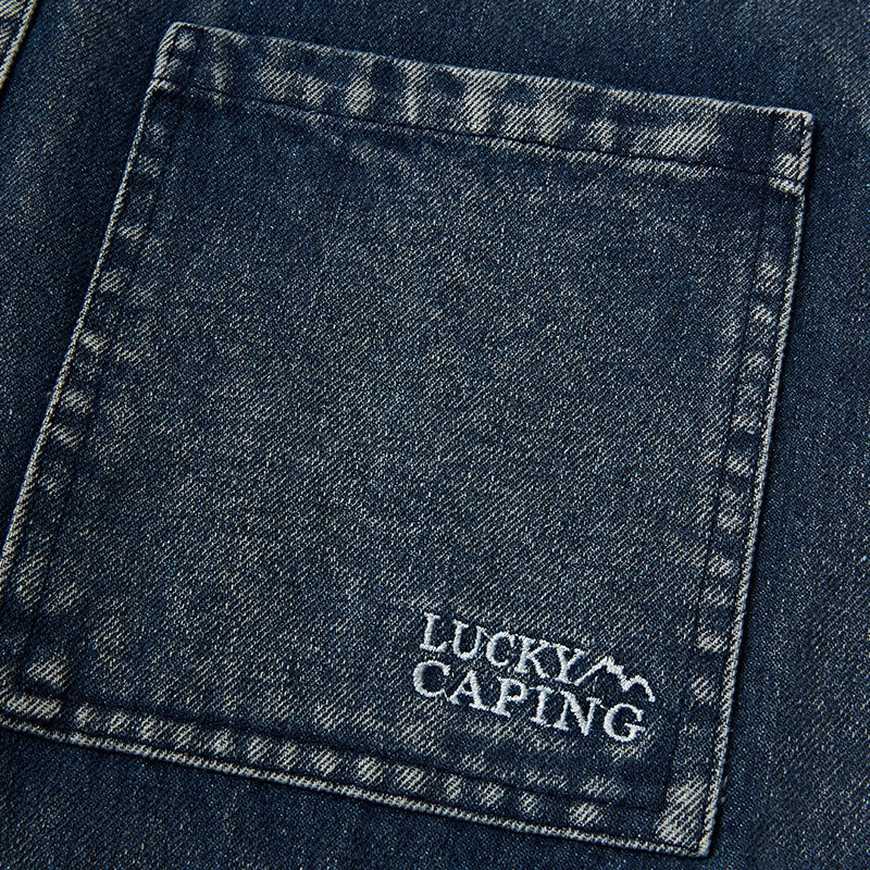 Classic American casual denim pocket jacket