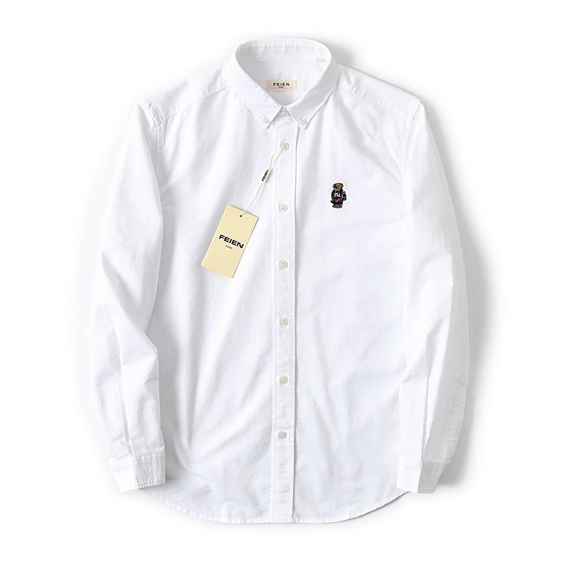 Embroidered breathable plain long sleeve shirt