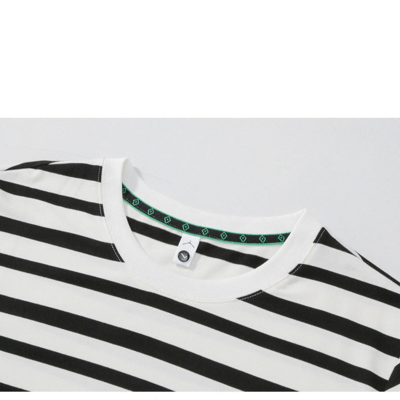 Classic horizontal striped short sleeve T-shirt
