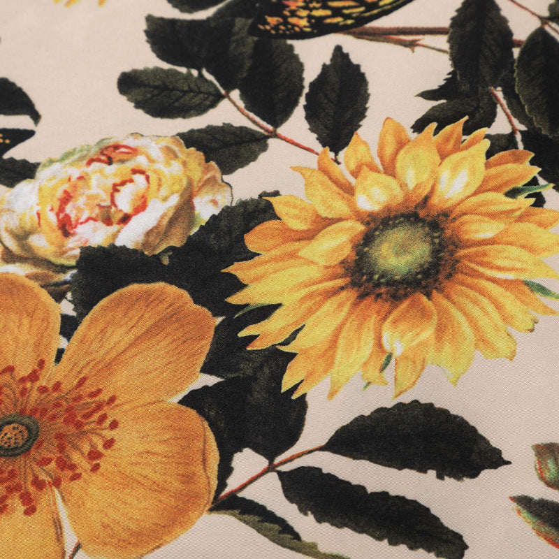 Retro "Sunflower" all-over print short-sleeved shirt