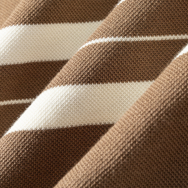Color-coordinated horizontal striped autumn fashion hoodie
