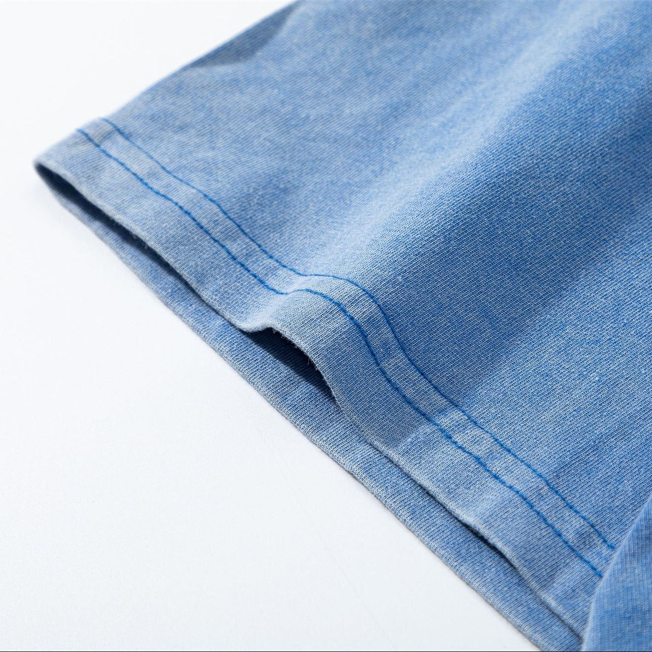 レトロ刺繍無地半袖tシャツ