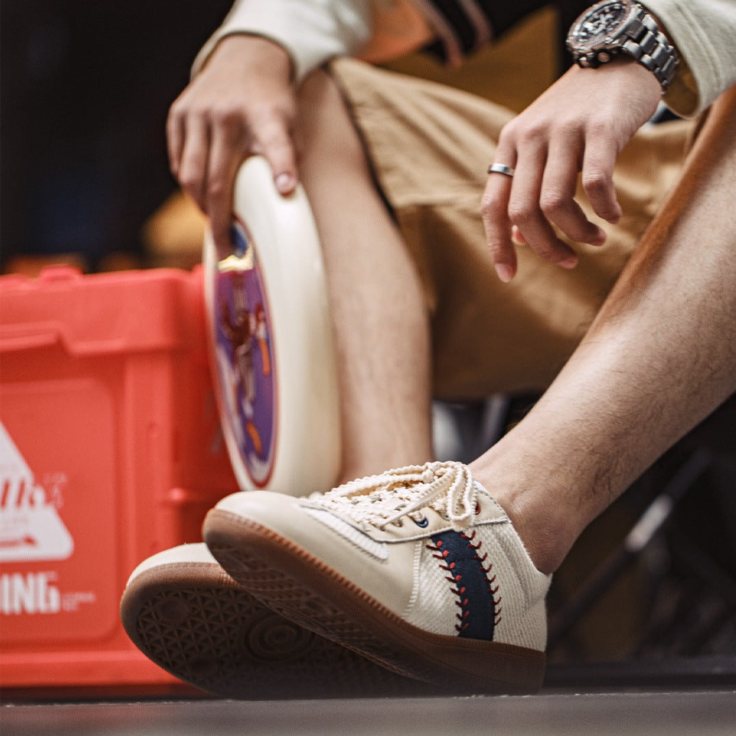 Baseball-style x Sashiko German Army Sneakers