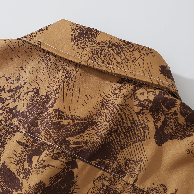 Vintage oil painting long sleeve shirt