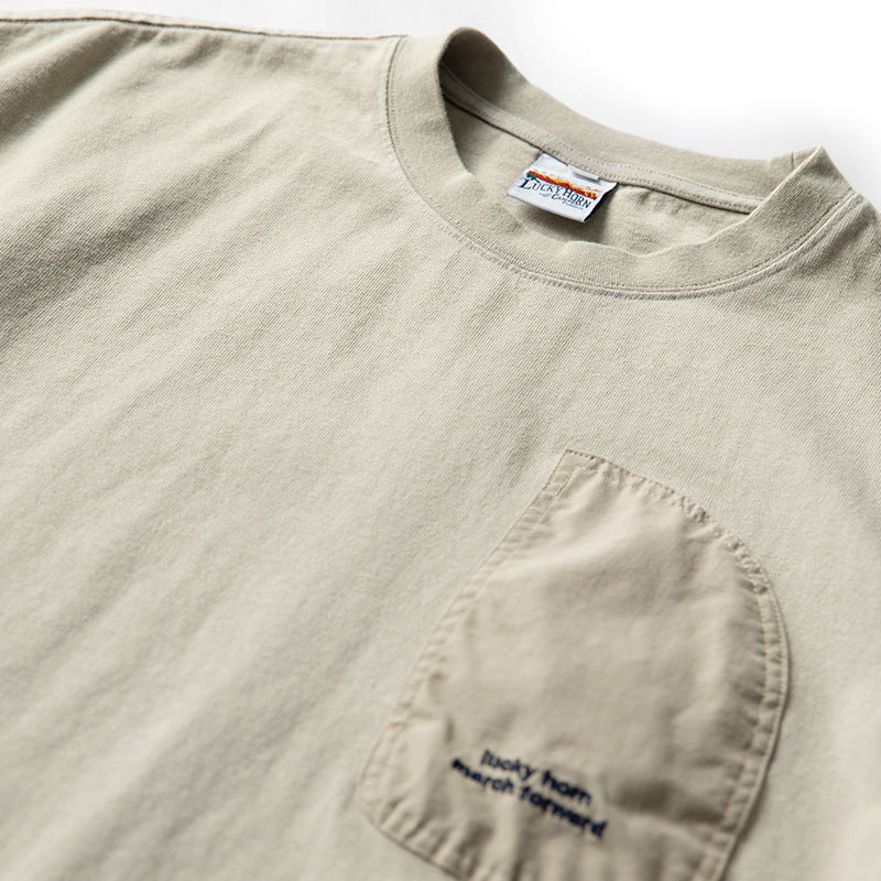 Color-coordinated casual short-sleeved T-shirt
