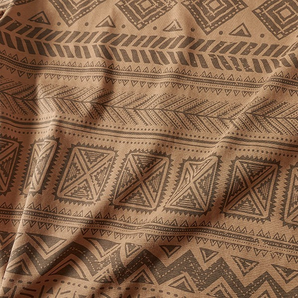 Ethnic style geometric print T-shirt