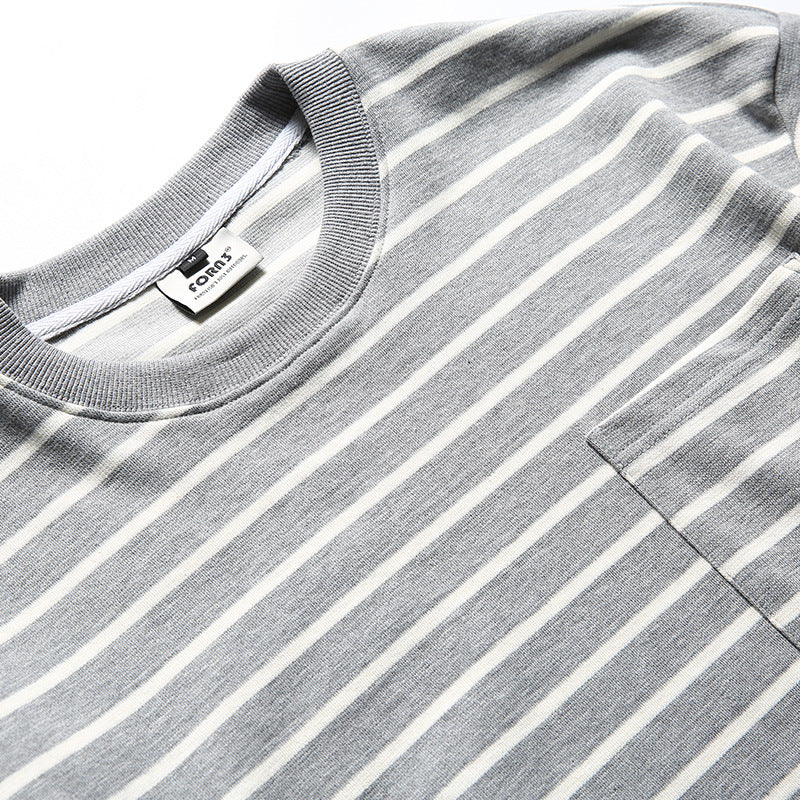 New Autumn Collection: Striped Pocket Long Sleeve T-Shirt