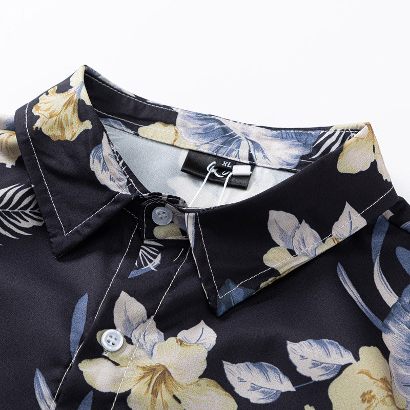 Retro all-over print aloha shirt perfect for summer