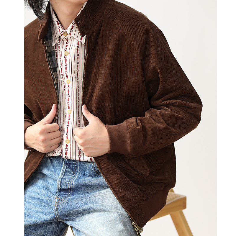 Corduroy G9 Stand Collar Harrington Jacket