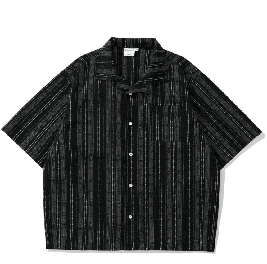 Fashion striped short sleeve shirt