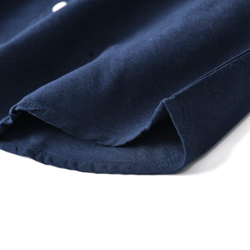 Embroidered breathable plain long sleeve shirt