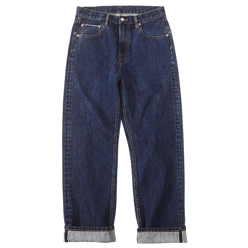American Retro Straight Denim Pants