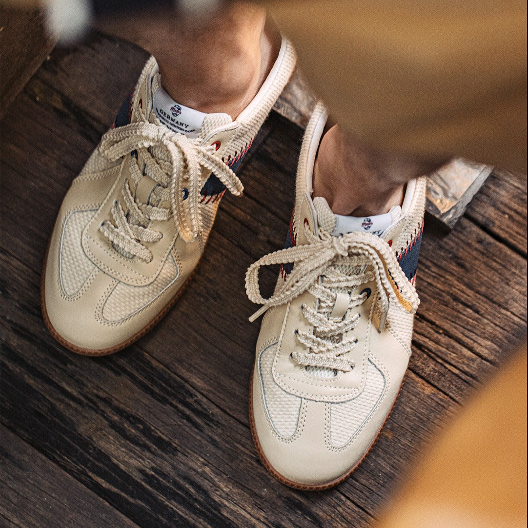 Baseball-style x Sashiko German Army Sneakers