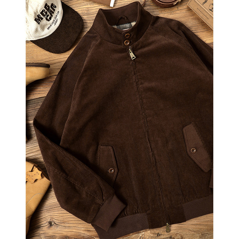 Corduroy G9 Stand Collar Harrington Jacket