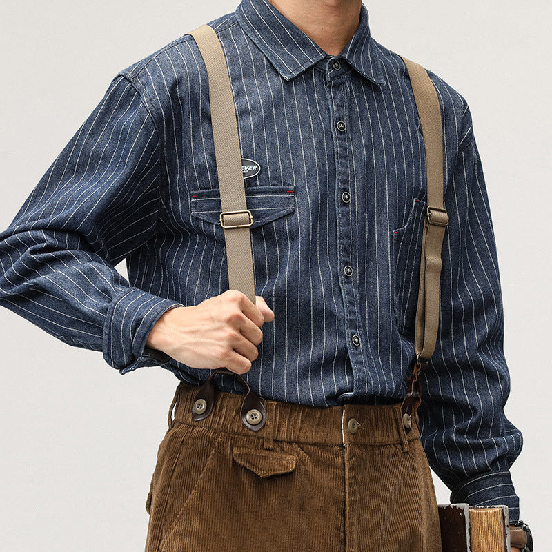 Plain American Casual Corduroy Overalls