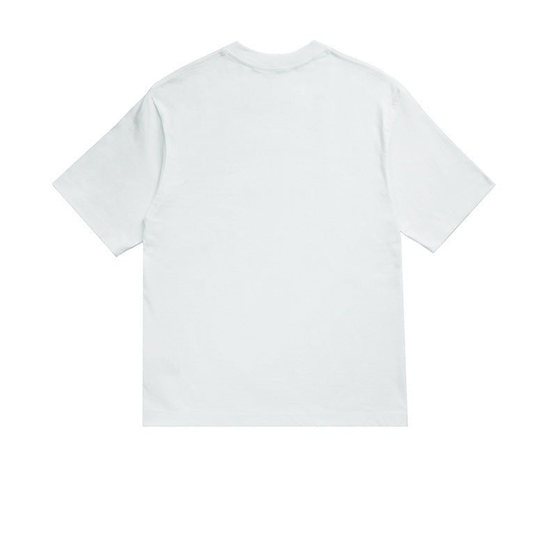 五色選べシンプル合わせやすい無地Tシャツ
