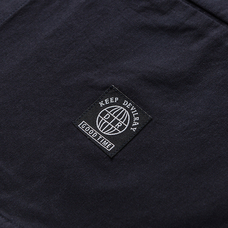 Fashionable Navy Long Sleeve Shirt