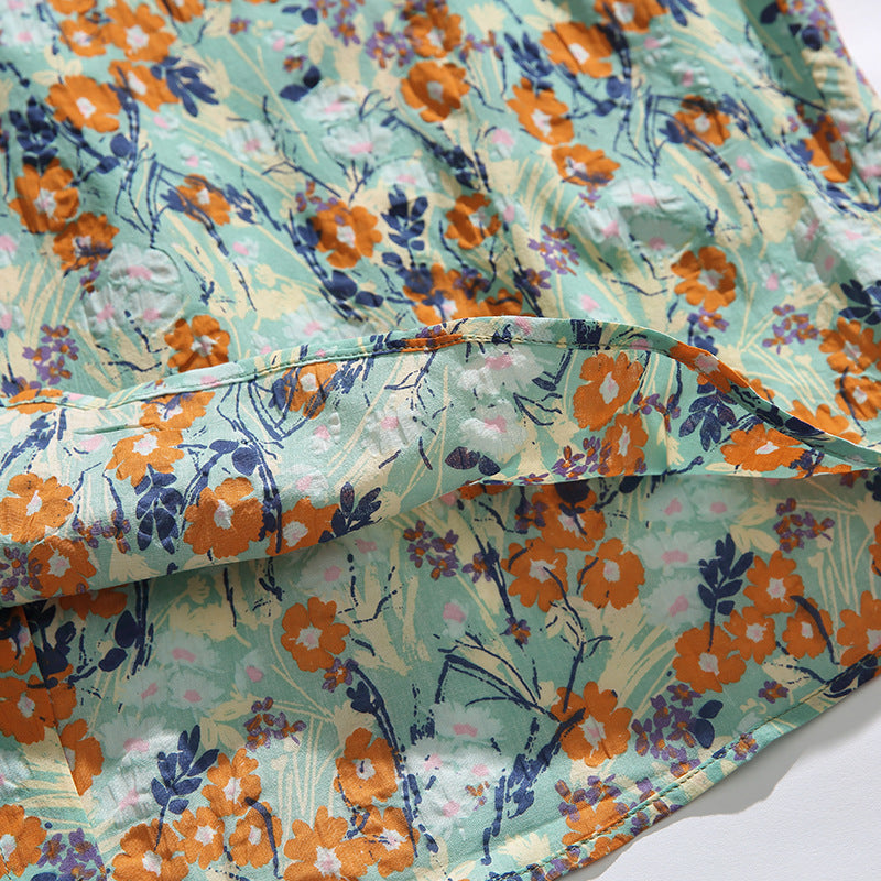 Retro floral fresh aloha short sleeve shirt