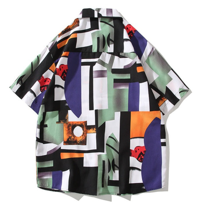 Colorful Geometric Aloha Shirt