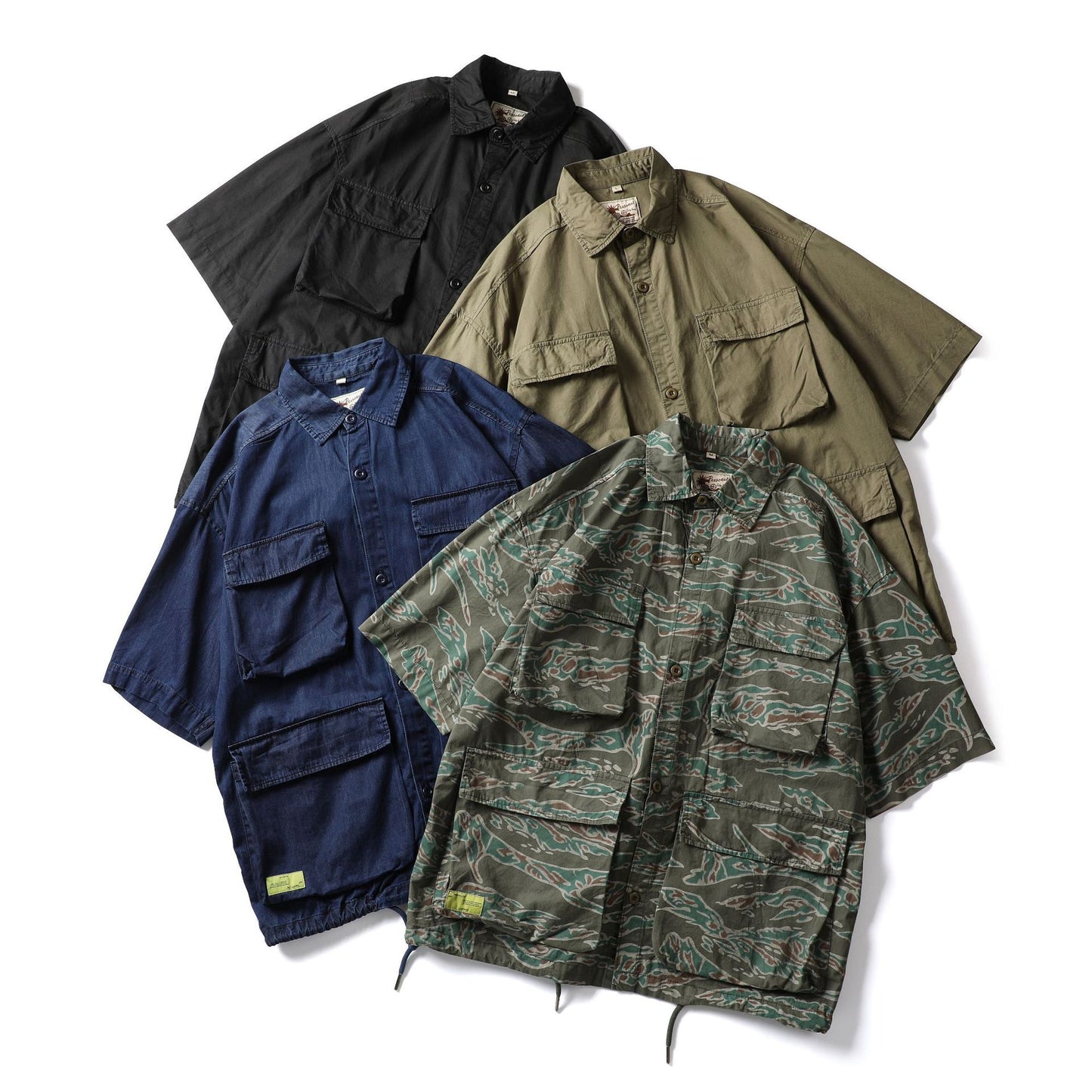Retro Camouflage Pocket Short Sleeve Shirt