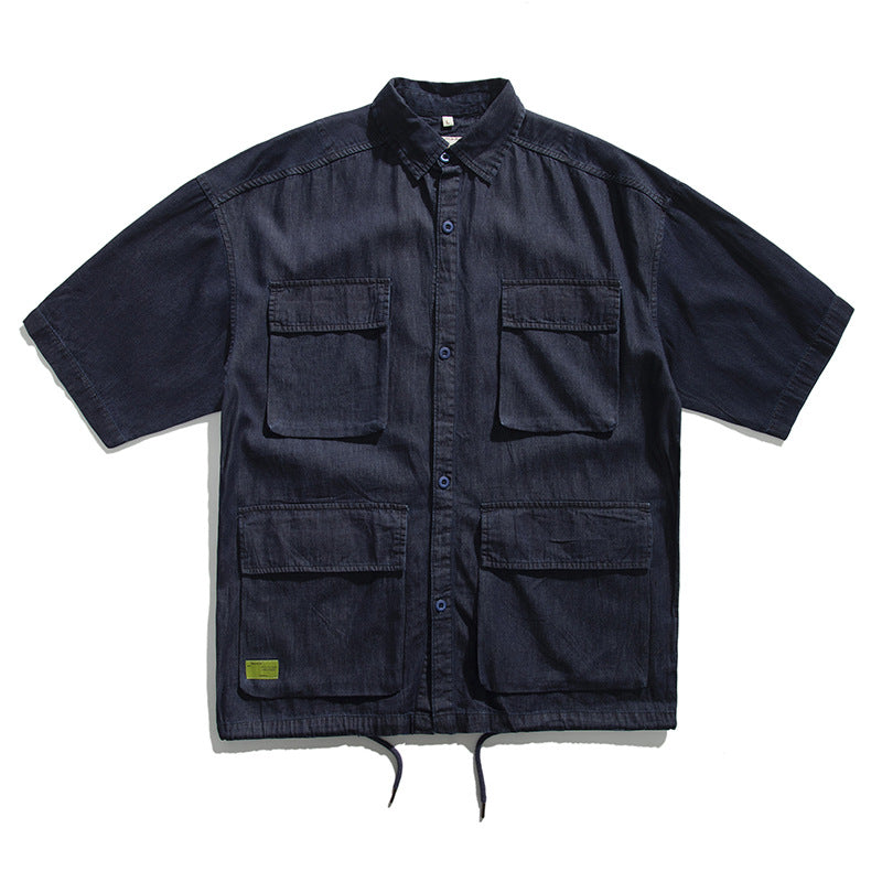 Retro Camouflage Pocket Short Sleeve Shirt