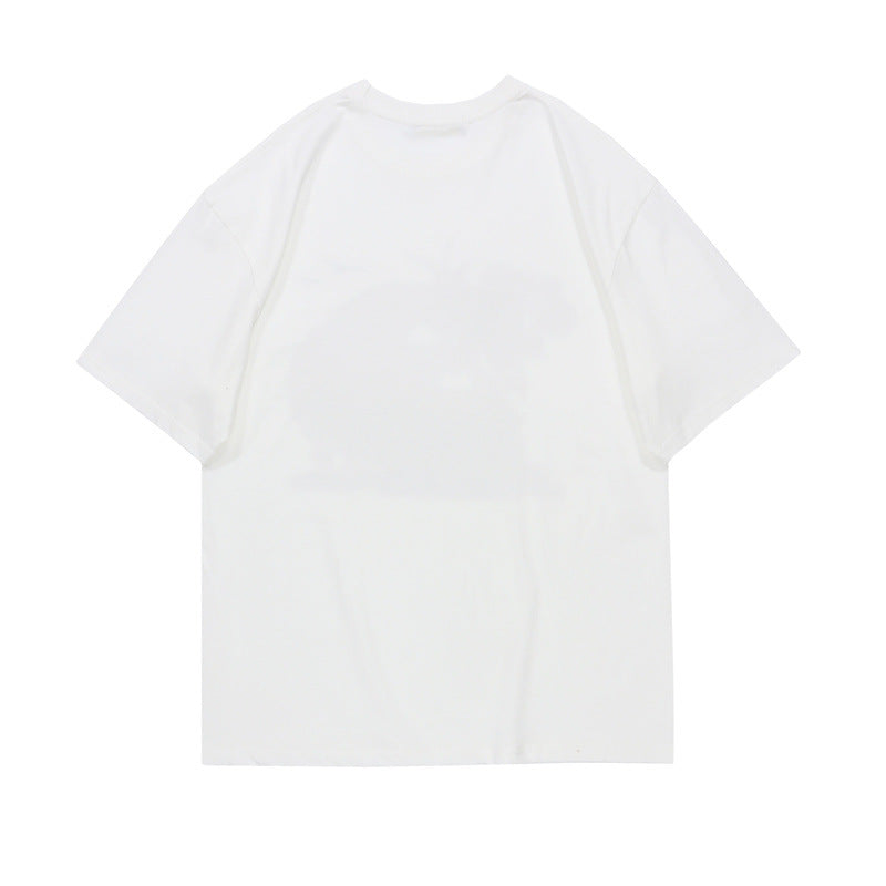 Easy-to-match cartoon print T-shirt