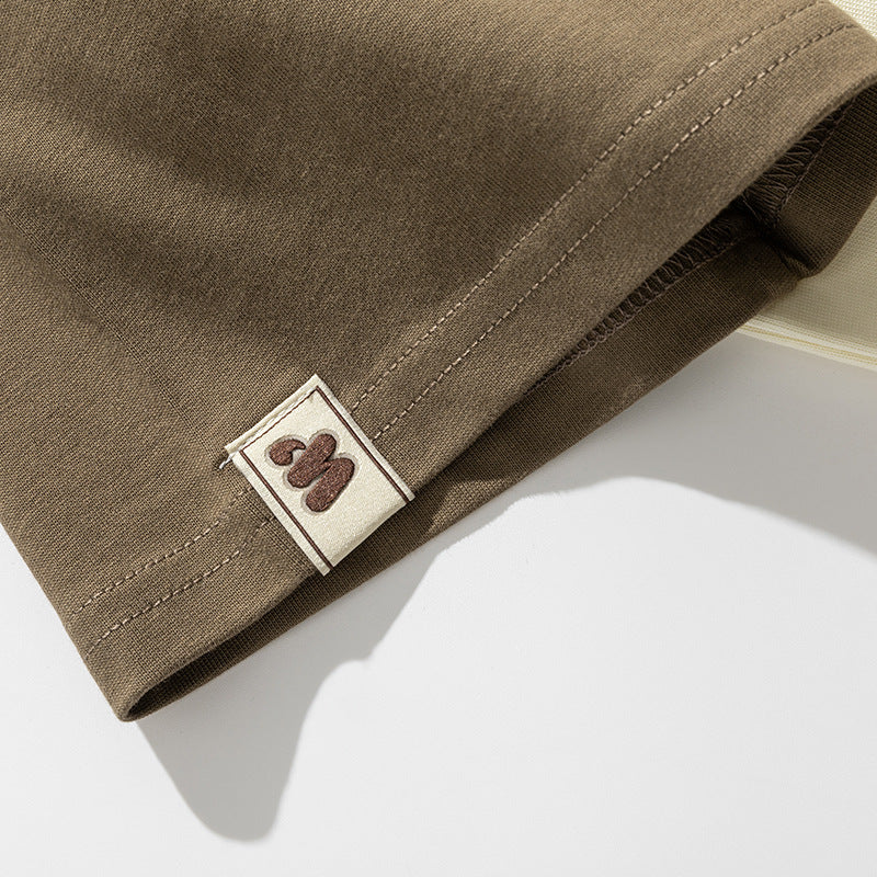 Alphabet switching short sleeve T-shirt