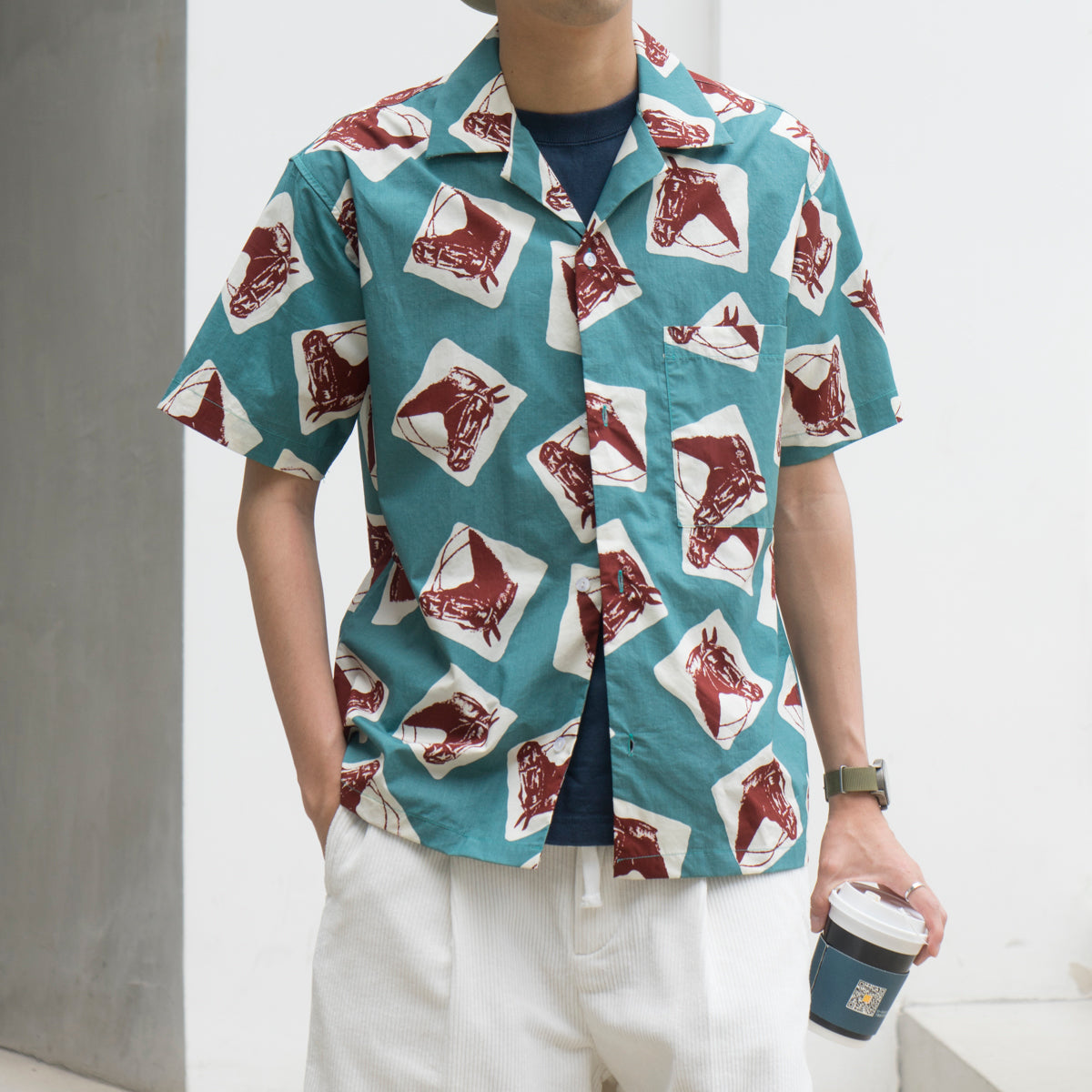 Fashion Print Aloha Shirt