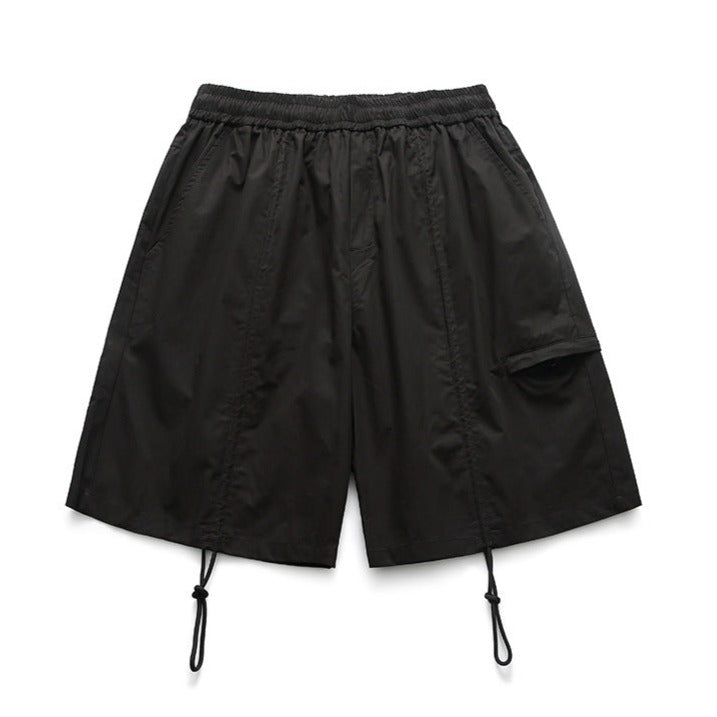 Outdoor Functional Pocket Plain Casual Shorts