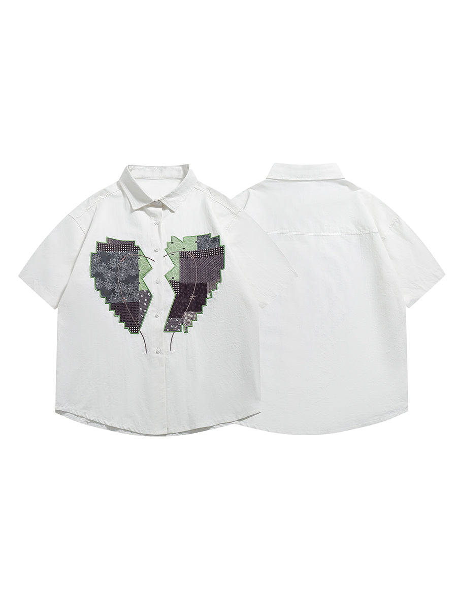 Unique printed short sleeve shirt