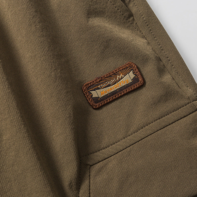 Functional pocket cargo pants with adjustable hem