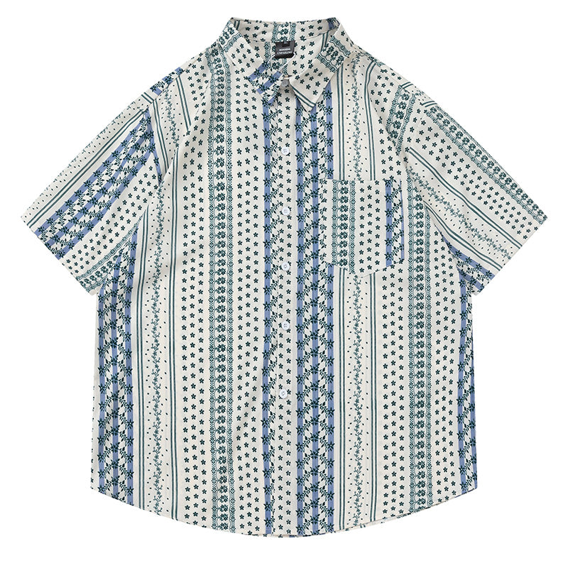 Retro Stripe Short Sleeve Shirt
