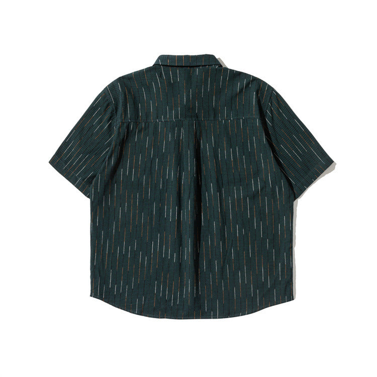 Retro color scheme fashion short sleeve shirt