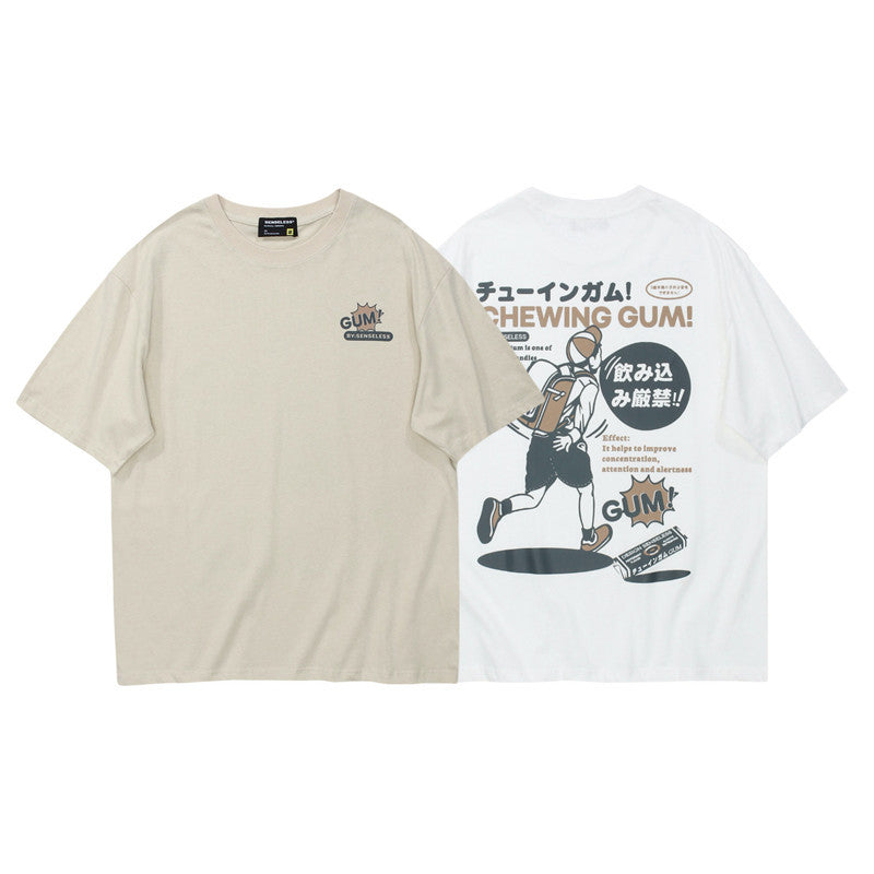 ファッションプリント半袖Tシャツ