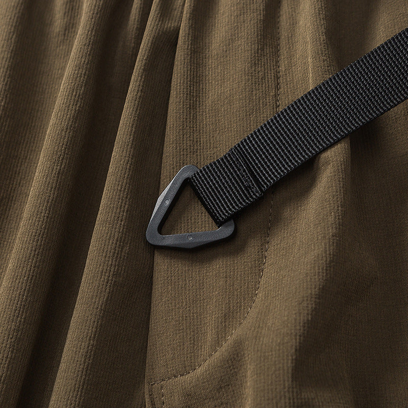 Functional pocket cargo pants with adjustable hem