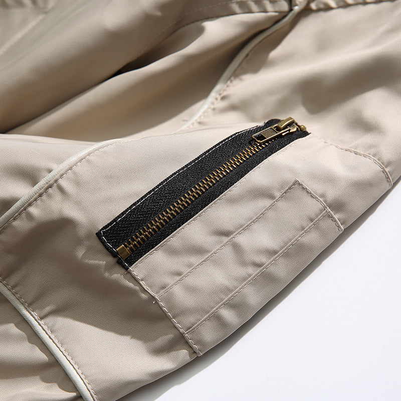 Retro plain flight jacket in three colors