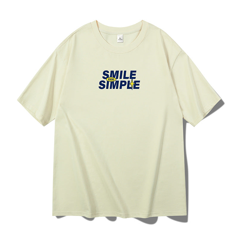 Casual alphabet T-shirt in seven colors