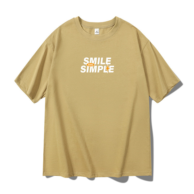 Casual alphabet T-shirt in seven colors