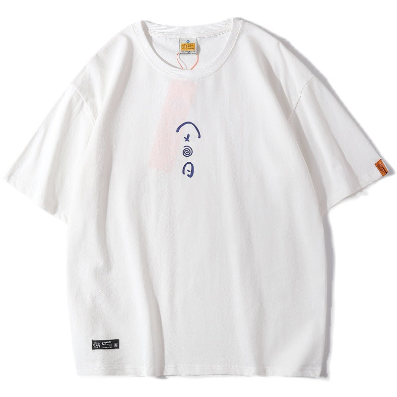 American casual five-color embroidered simple short-sleeved T-shirt