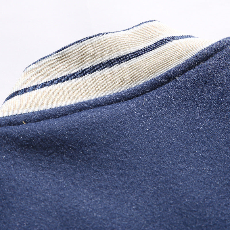 異素材コンビ配色ⅹ刺繡入りスタジャン 全3色